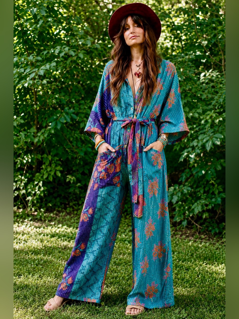 Kantha Bae Zen Hooded Rare One of a kind Jumpsuit